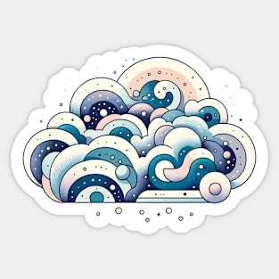 Serenity Swirls - Soft Colored Cloud Sticker